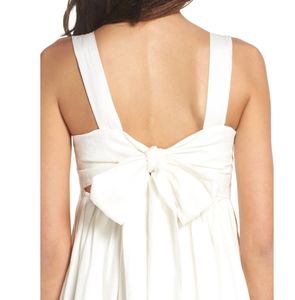 Caara Forget Me Not Linen dress with bow tie